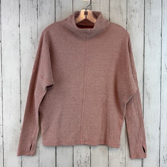 Lululemon Heathered Copper Clay Along the Way Mock Neck Long Sleeve Size X-Small - Picture 3 of 13